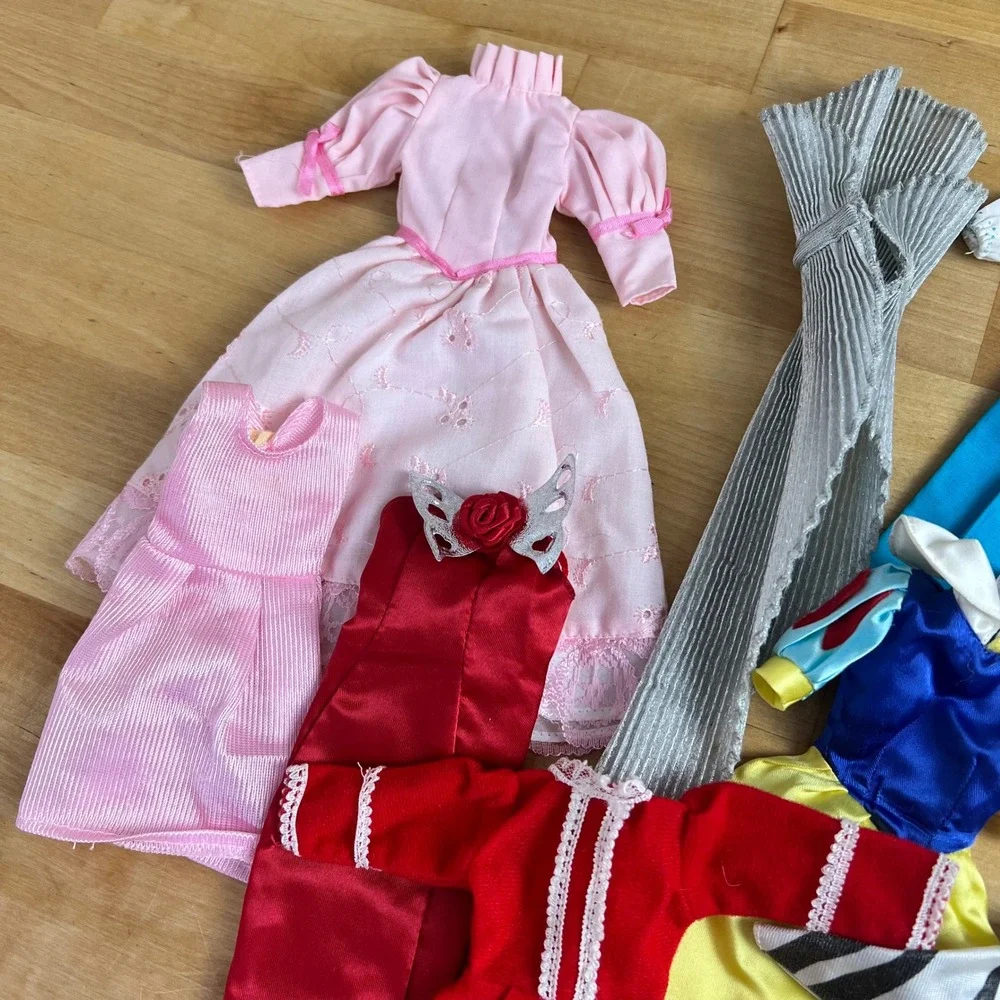 Vintage Barbie Doll Clothes Lot Bundle Dresses 70s 80s 90s FLAWS